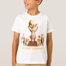 Camiseta Victorioso Campeón de la Caza de Huevo de Conejo