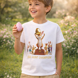 Camiseta Victorioso Campeón de la Caza de Huevo de Conejo