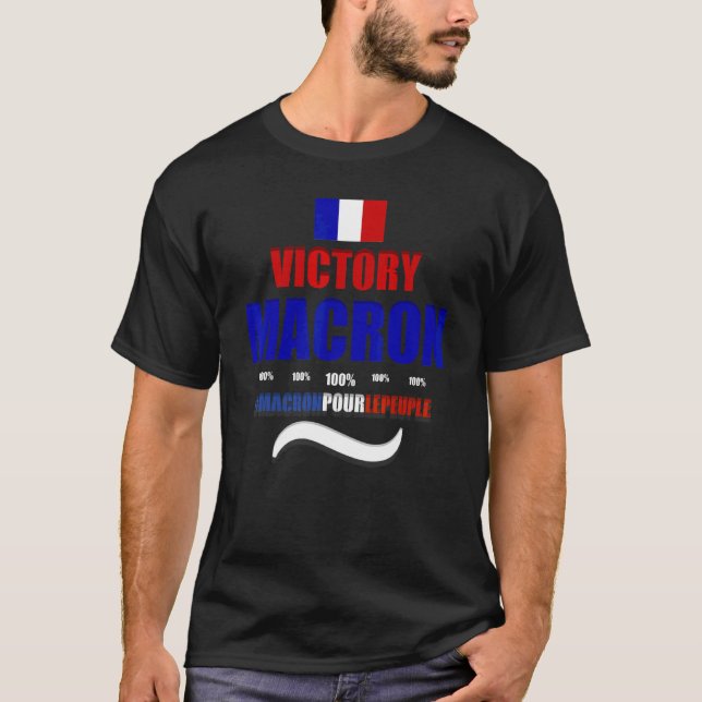 Camiseta Victory Macron 2022france partidarios de Macron Fr (Anverso)
