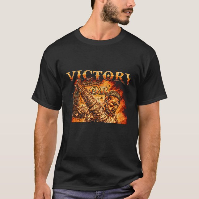 Camiseta Victory o Valhalla Viking Warrior V1 Mitos nórdico (Anverso)