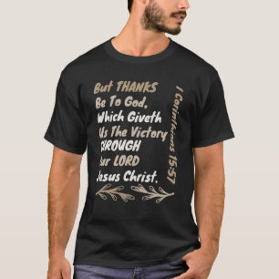 Camiseta Victory Through Jesus Christ  Kjv Bible Verse Chri