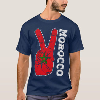Camiseta Victorywo Dedos Bandera de Marruecos Chico Patriót