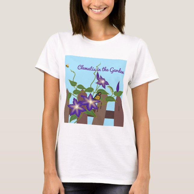 Camiseta Vid de Clemátide en el Jardín  (Anverso)