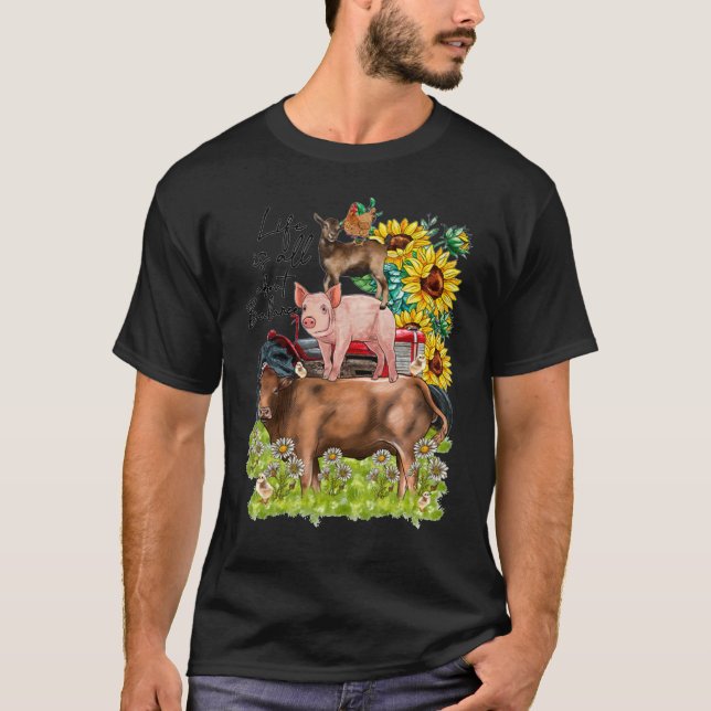 Camiseta Vida Acerca Del Equilibrio De La Granja De Vaca De (Anverso)