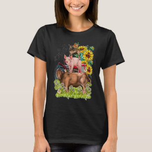 Camiseta Vida Acerca Del Equilibrio De La Granja De Vaca De