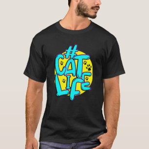 Camiseta Vida Adorable del gato