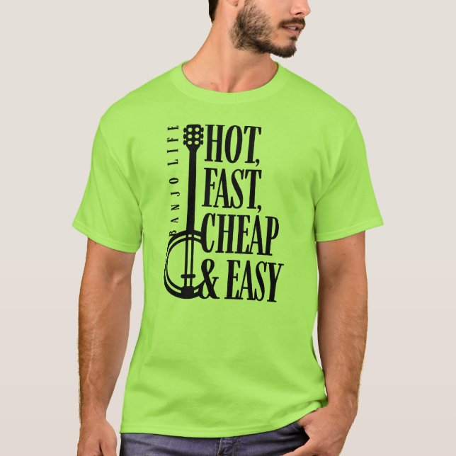 Camiseta Vida banjo, caliente, rápida, barata y fácil (Anverso)