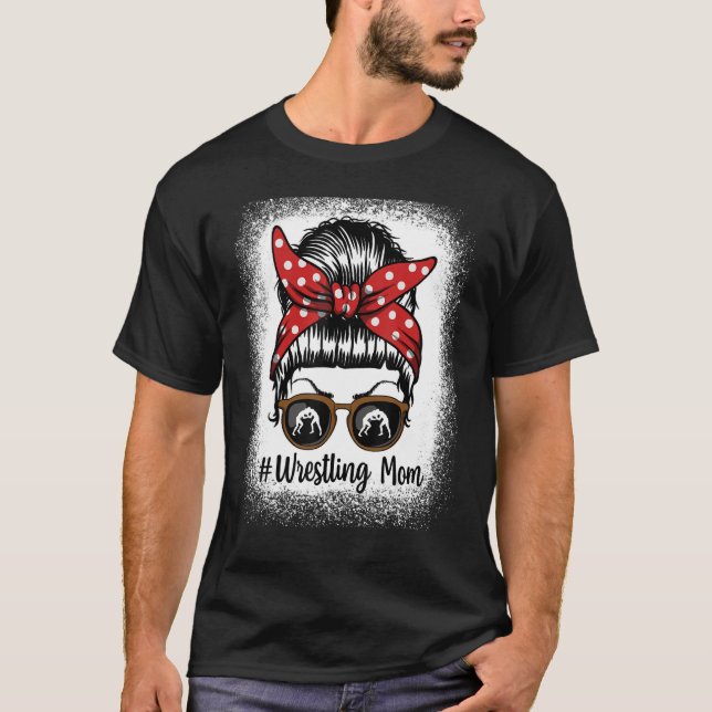 Camiseta Vida blanqueada Lucha a la Madre Leopard Messy bun (Anverso)