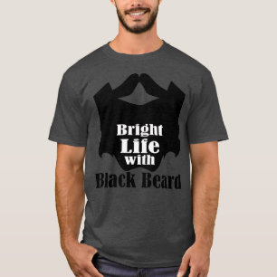 Camiseta Vida brillante con barba negra 2