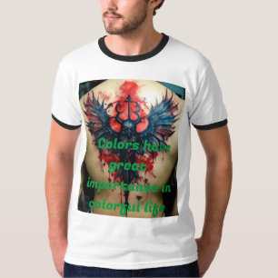 Camiseta "Vida colorida y tatuajes: Una fusión del arte y e