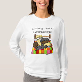 Camiseta Vida con el dibujo animado de Labradors