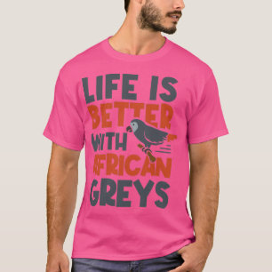Camiseta Vida con loros Loro Gris africano Anima exótico