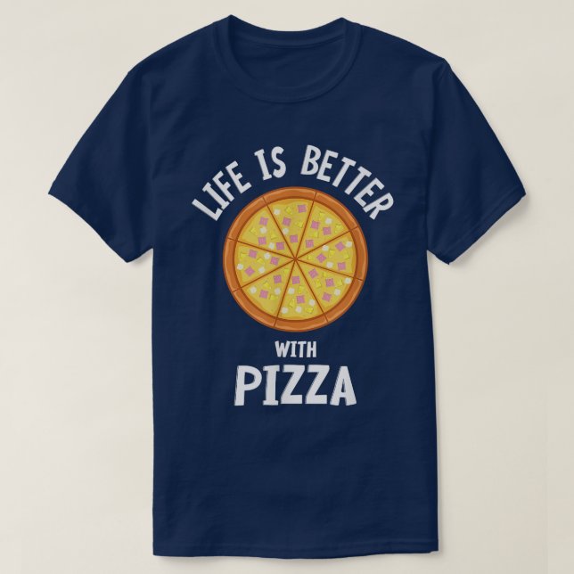 Camiseta Vida Con Pizza Cocina Italiana Cheese Pizza Maker (Diseño del anverso)