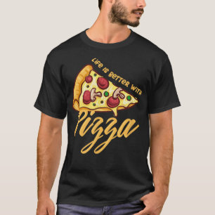Camiseta Vida Con Pizza Ironic Pizza Hobby Chef