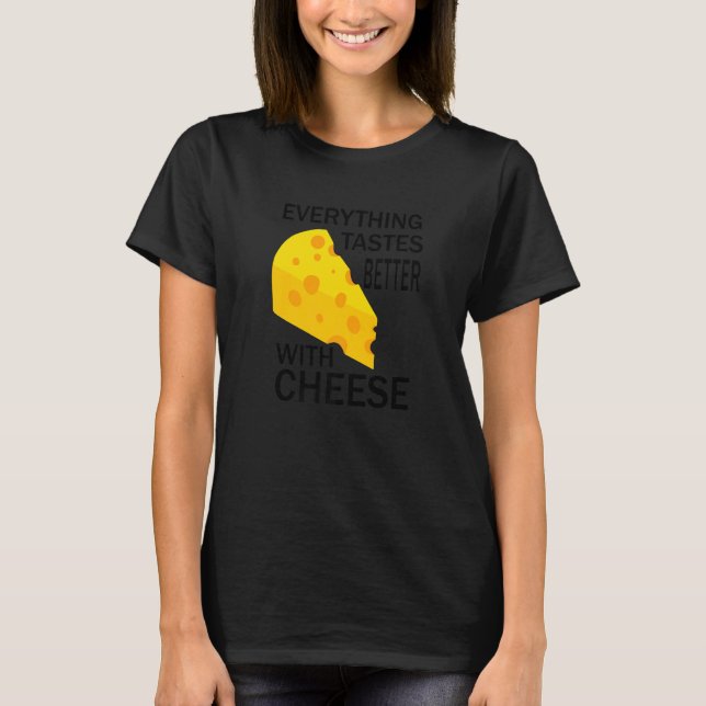 Camiseta Vida con queso dicho irónico comida quesero   (Anverso)