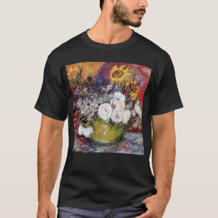 Camiseta Vida con Rosas y girasoles - Van Gogh