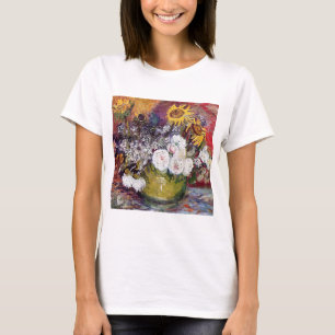 Camiseta Vida con Rosas y girasoles - Van Gogh