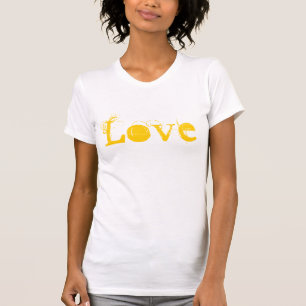 Camiseta Vida De Amor En Oro Blanco Vintage Y Rosa