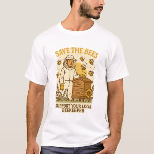 Camiseta Vida de Apicultor - Salva las Abejas Ilustración