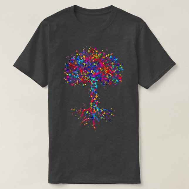Camiseta Vida de árbol de ADN Ciencias de la biología genét (Diseño del anverso)