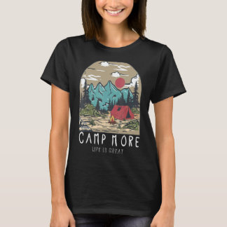 Camiseta Vida de aventura retro vintage es genial acampar m