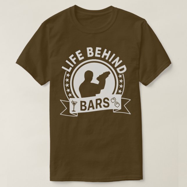 CAMISETA VIDA DE BARTENDER DETRÁS DE LOS BARES 7 (Diseño del anverso)