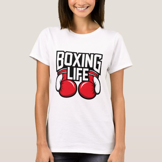 Camiseta Vida de boxeo para boxeadores profesionales aficio (Anverso)