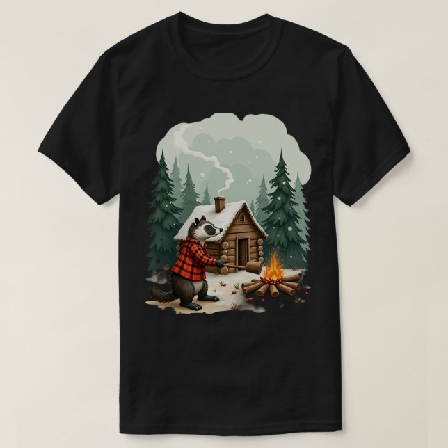 Camiseta Vida de cabaña de tejón (Diseño del anverso)