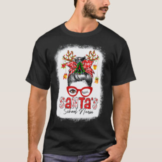 Camiseta Vida de enfermera escolar de Santa Navidad Desorde