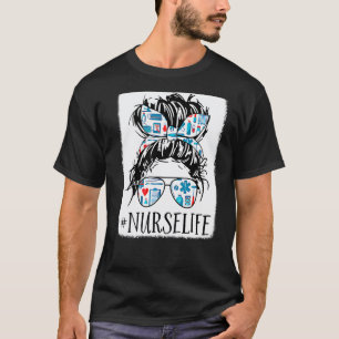 Camiseta Vida de Enfermera Para Estudiantes Mujeres Er Cna 