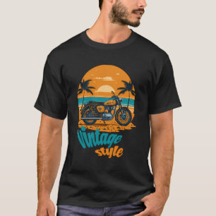 Camiseta Vida de estilo vintage con bicicleta de calle anti