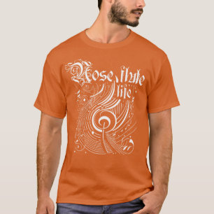 Camiseta Vida de flauta de la nariz de la música ondulada
