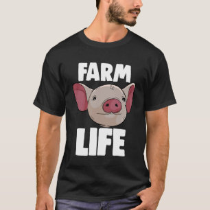 Camiseta Vida de granja Ropa de cerdo Hombres Amor de cerdo