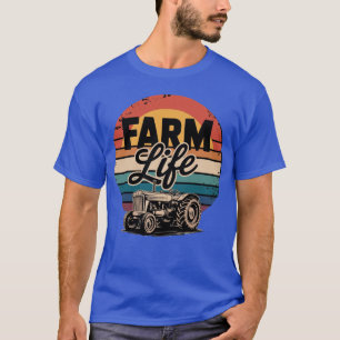 Camiseta Vida de granja Tractor agrícola Familia Agricultor