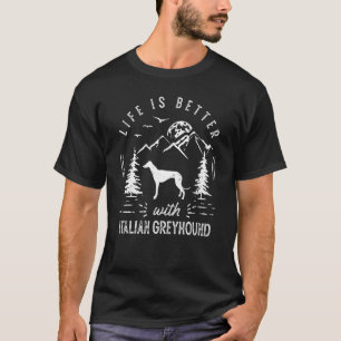 Camiseta Vida de Greyhound Italiana Mejor Mamá Papá Perro