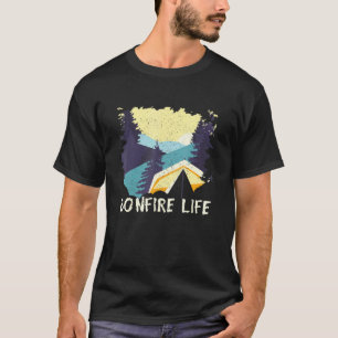 Camiseta Vida de hoguera Camping al aire libre Campista Vid