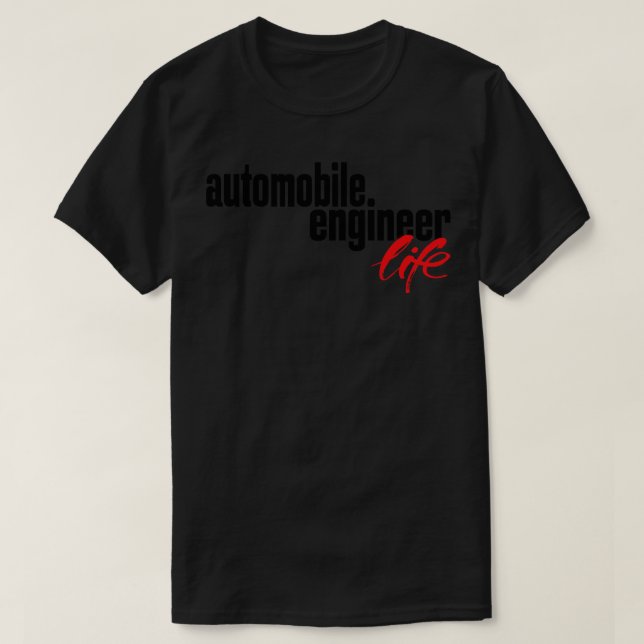 Camiseta Vida de ingeniero de automóviles (Diseño del anverso)