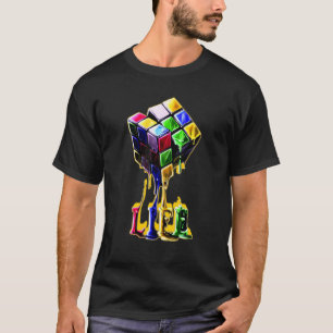 Camiseta Vida de juego de cubo Duro Negrita Guay Presente e