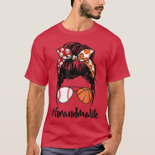 Camiseta Vida de la abuela Béisbol Básquetbol desordenada m