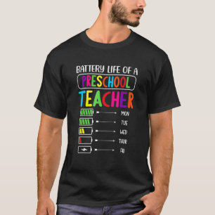 Camiseta Vida de la batería de un maestro de preescolar - S