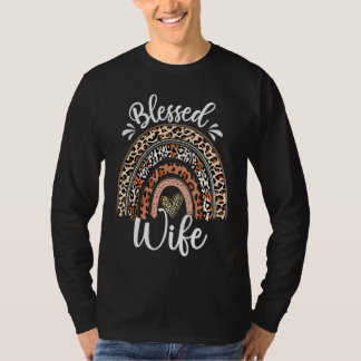 Camiseta Vida de la esposa del leopardo arcoiris Boho
