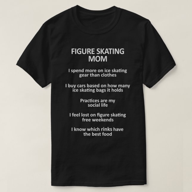 Camiseta Vida de la madre del patinaje artístico (Diseño del anverso)
