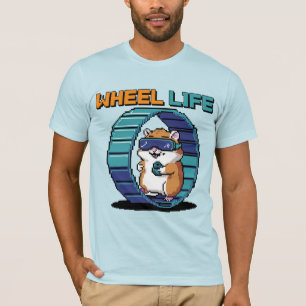 Camiseta Vida de la rueda Píxel Art Hamster Gaming