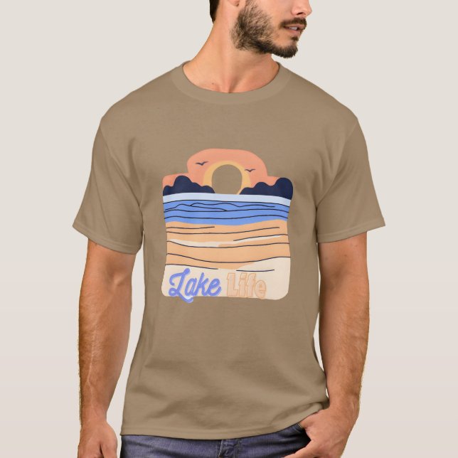 Camiseta Vida de lago retro (Anverso)