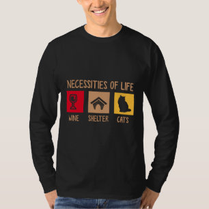 Camiseta Vida de los gatos de refugio de vino