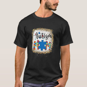 Camiseta Vida de mamá autismo leopardo mes de concientizaci