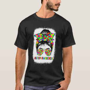 Camiseta Vida de mamá autista Gafas de sol Pañuelo en la ca