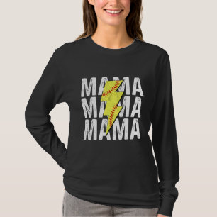 Camiseta Vida de mamá de béisbol sóftbol Día del juego Mamá
