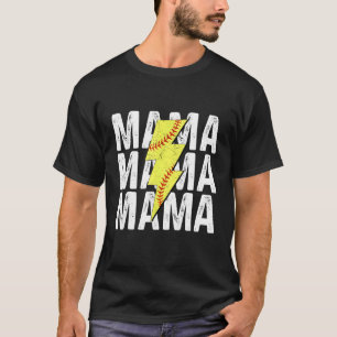 Camiseta Vida de mamá de béisbol sóftbol Día del juego Mamá