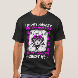 Camiseta Vida de mamá de gato No elegí la vida de mamá de g